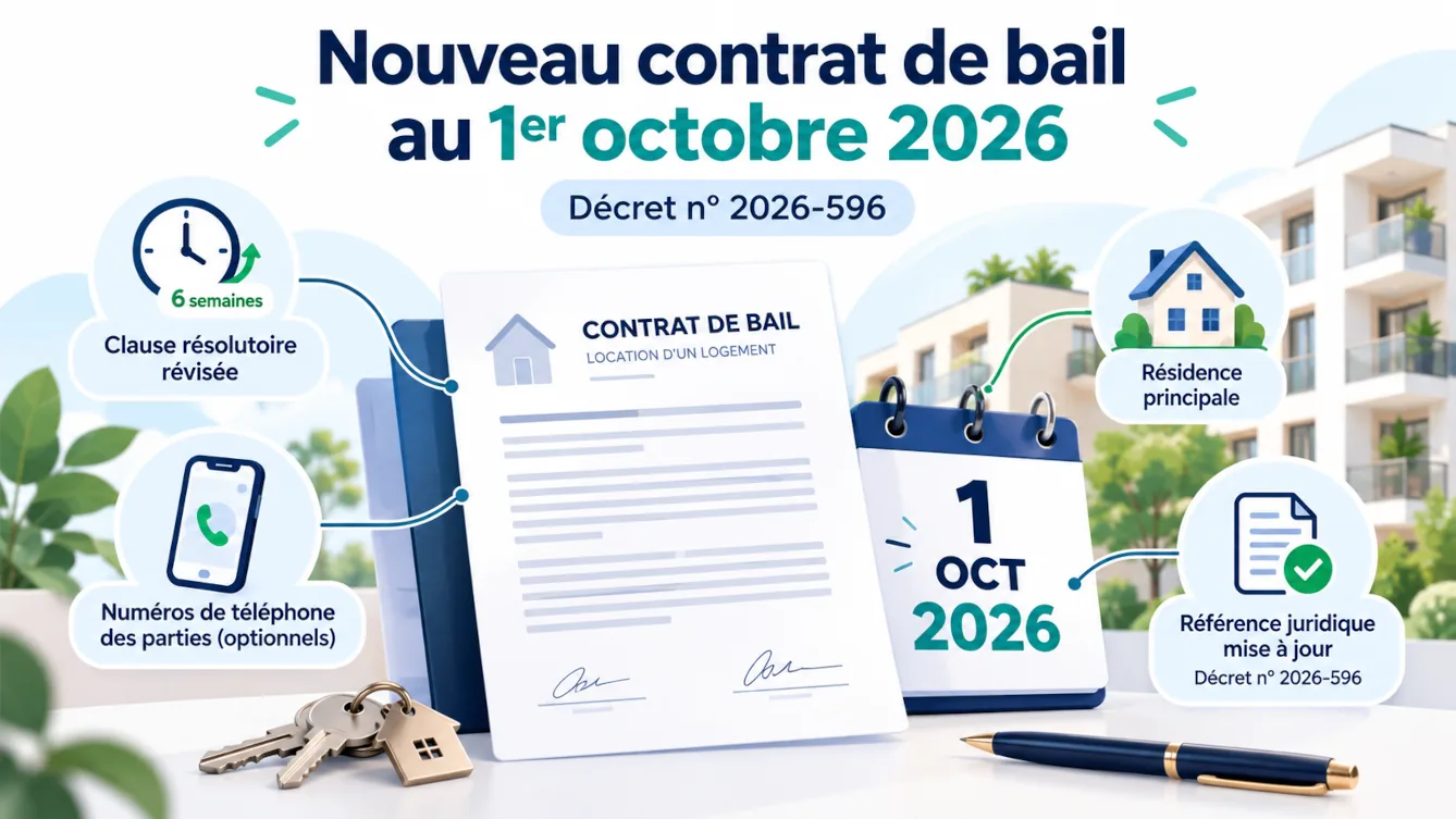Nouveau contrat de bail au 1er octobre 2026 : ce que change le décret n° 2026-596