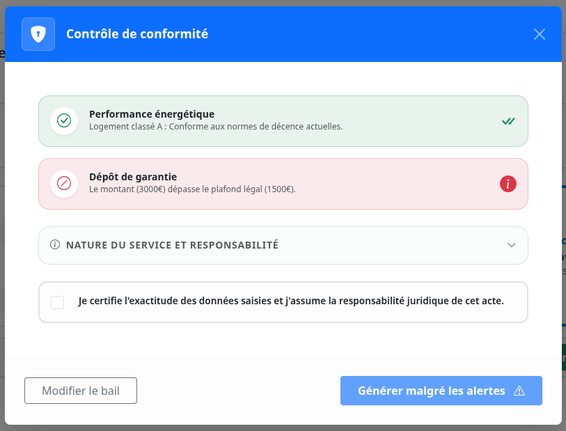 Votre bail signé en ligne. Sans imprimer une seule page. <i class="bi bi-leaf text-success"></i>